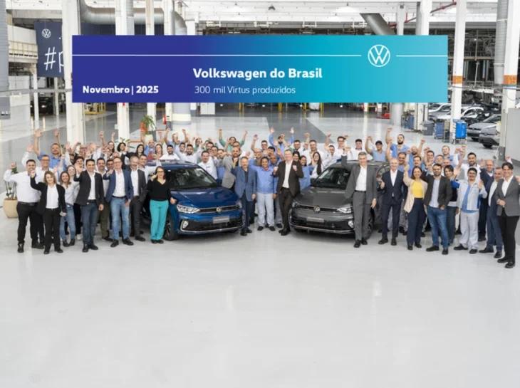 Volkswagen celebra 300 mil Virtus no Brasil