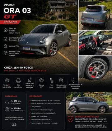 Carro 63 KW ELÉTRICO GT BEV63