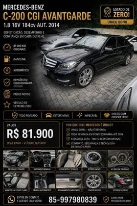 Carro 1.8 CGI AVANTGARDE 16V GASOLINA 4P AUTOMÁTICO