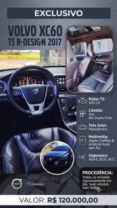 Carro 2.0 T5 R-DESIGN GASOLINA 4P AUTOMÁTICO