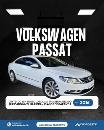 Carro 2.0 TSI CC 16V TURBO GASOLINA 4P AUTOMATIZADO