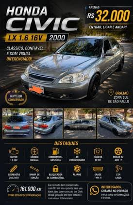 Carro 1.6 LX 16V GASOLINA 4P MANUAL