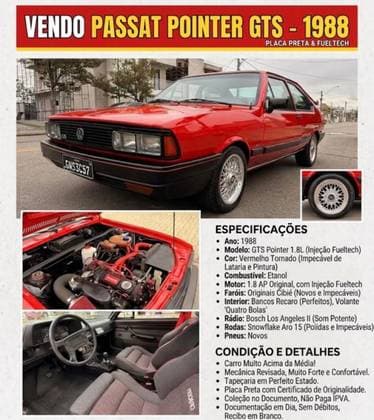 Carro 1.8 GTS POINTER 8V ÁLCOOL 2P MANUAL