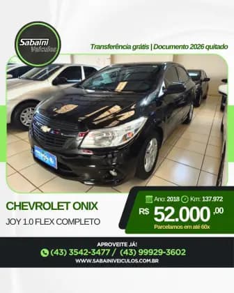Carro 1.0 MPFI JOY 8V FLEX 4P MANUAL