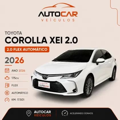 Carro 2.0 VVT-IE FLEX XEI DIRECT SHIFT
