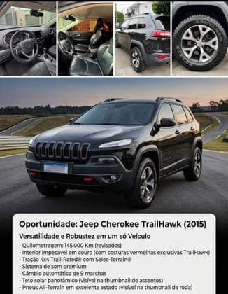Carro 3.2 TRAILHAWK 4X4 V6 24V GASOLINA 4P AUTOMÁTICO