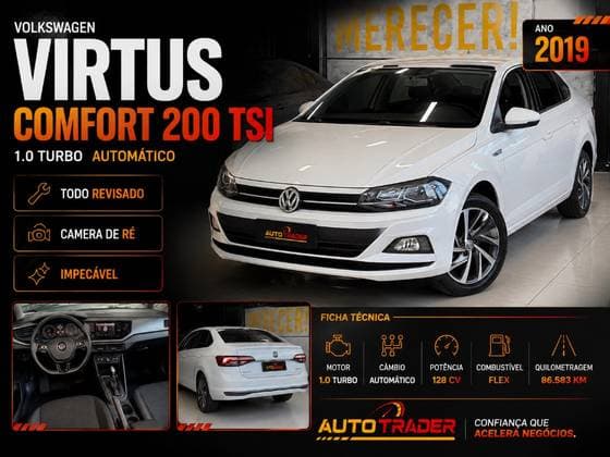 Carro 1.0 200 TSI COMFORTLINE AUTOMÁTICO