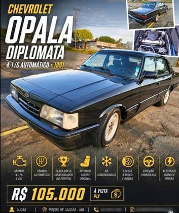 Carro 4.1 DIPLOMATA SE 12V GASOLINA 4P AUTOMÁTICO