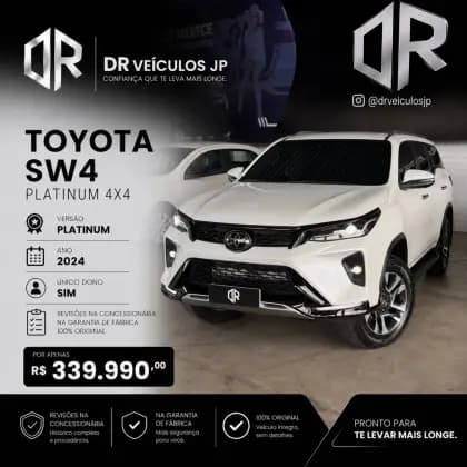 Carro 2.8 D-4D TURBO DIESEL SRX PLATINUM 7L 4X4 AUTOMÁTICO