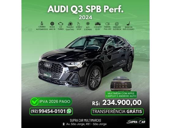 Carro 2.0 40 TFSI GASOLINA SPORTBACK PERFORMANCE QUATTRO TIPTRONIC