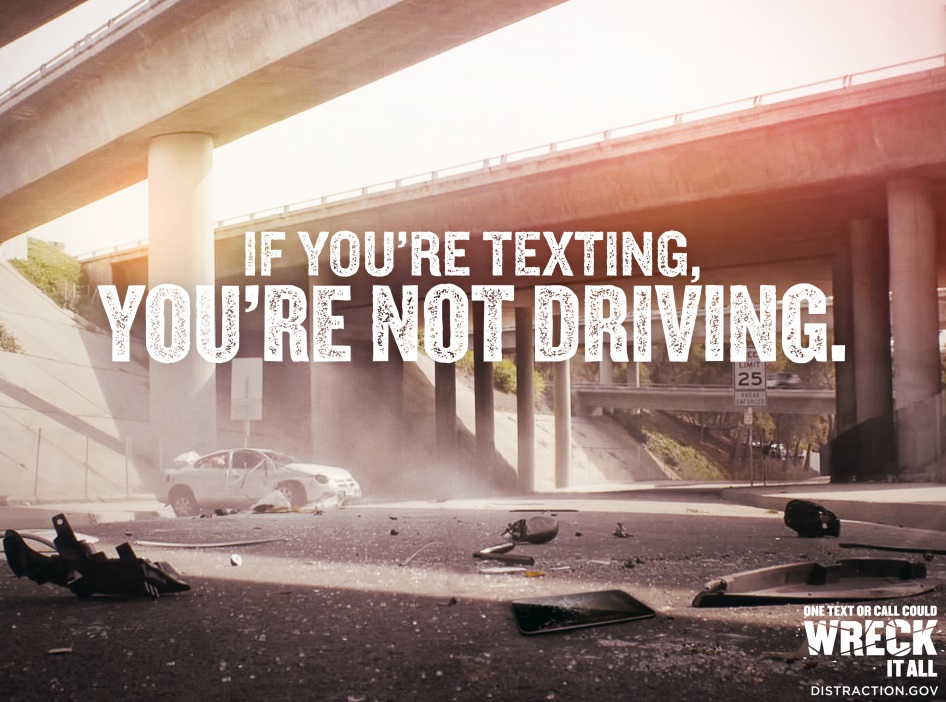 Campanha contra uso do celular ao volante