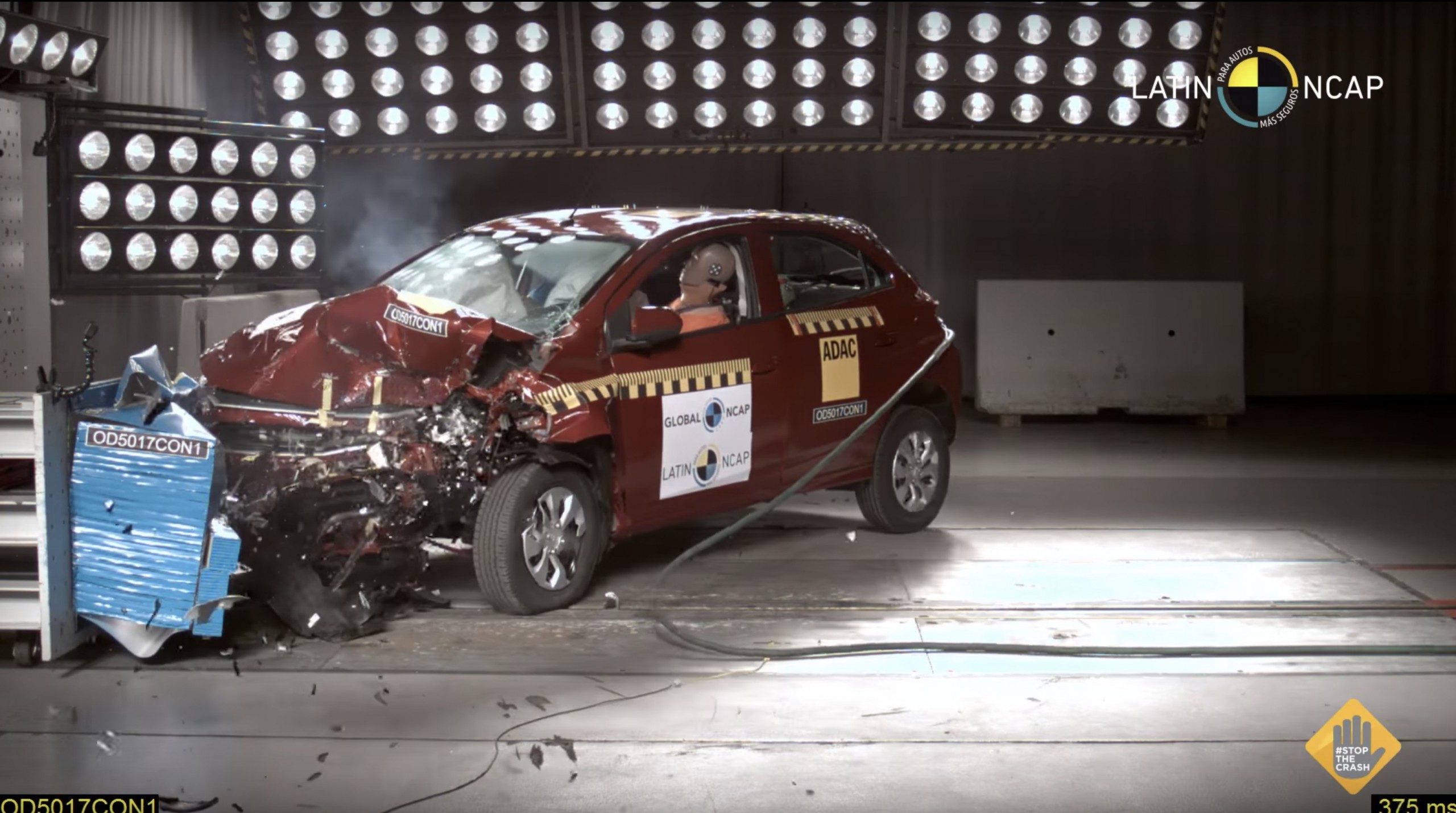 Chevrolet Onix teste de impacto crash-test Latin NCAP janeiro 2018