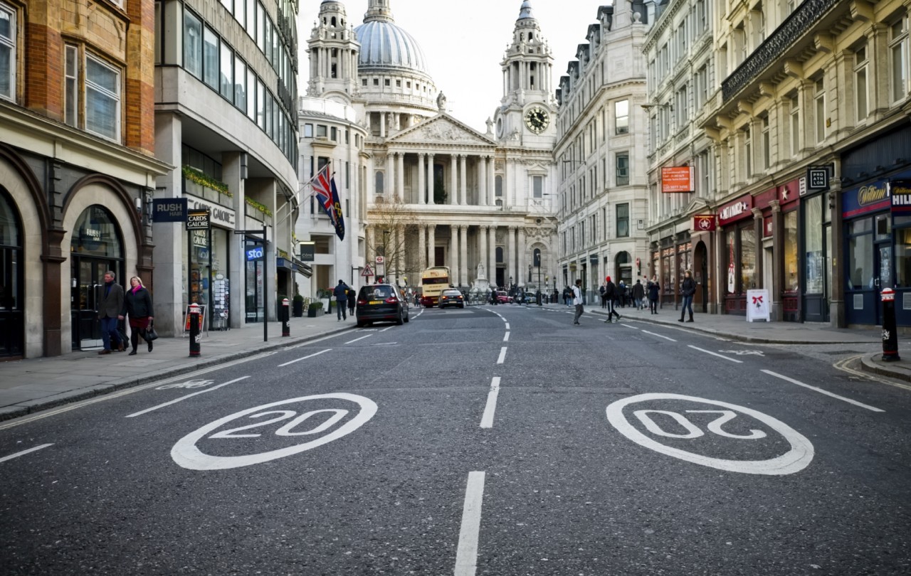 Velocidade reduzida em Londres
