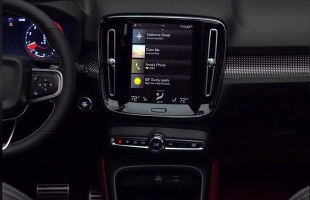 Volvo xc40 painel teaser video vazado