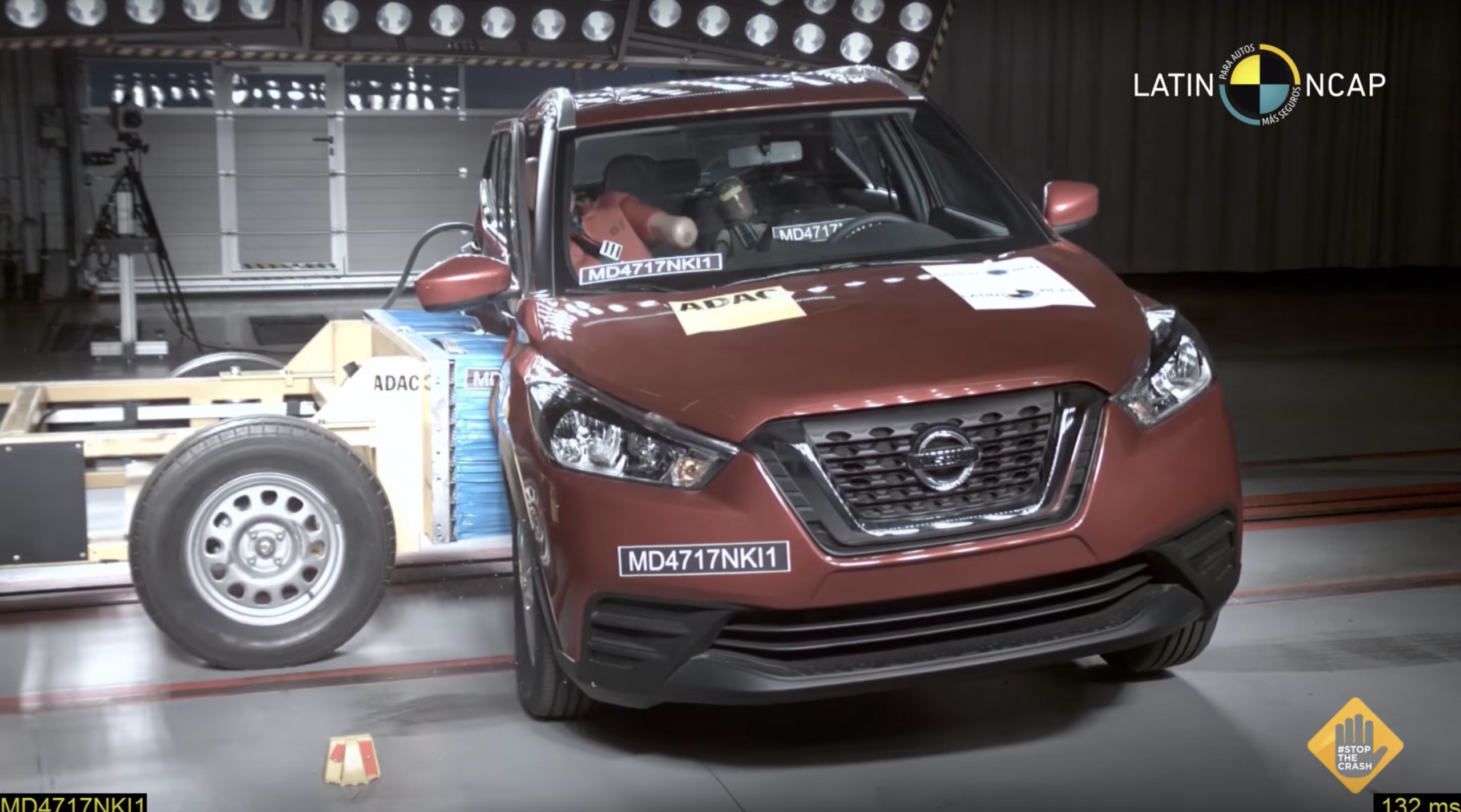 Teste de impacto Nissan Kicks dezembro 2017 Latin NCAP
