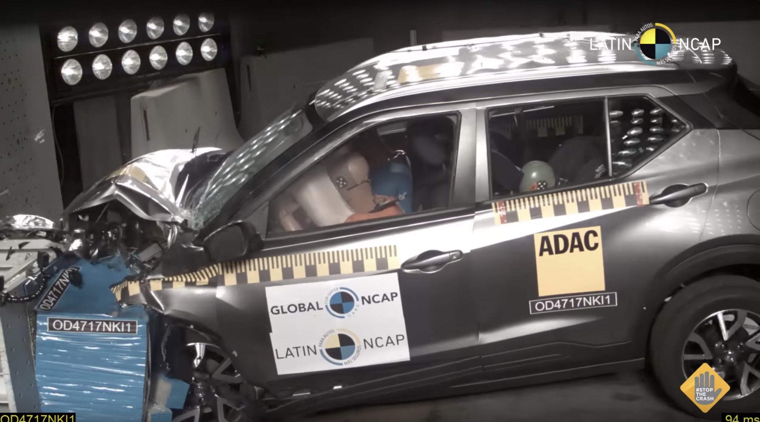 Teste de impacto Nissan Kicks dezembro 2017 Latin NCAP