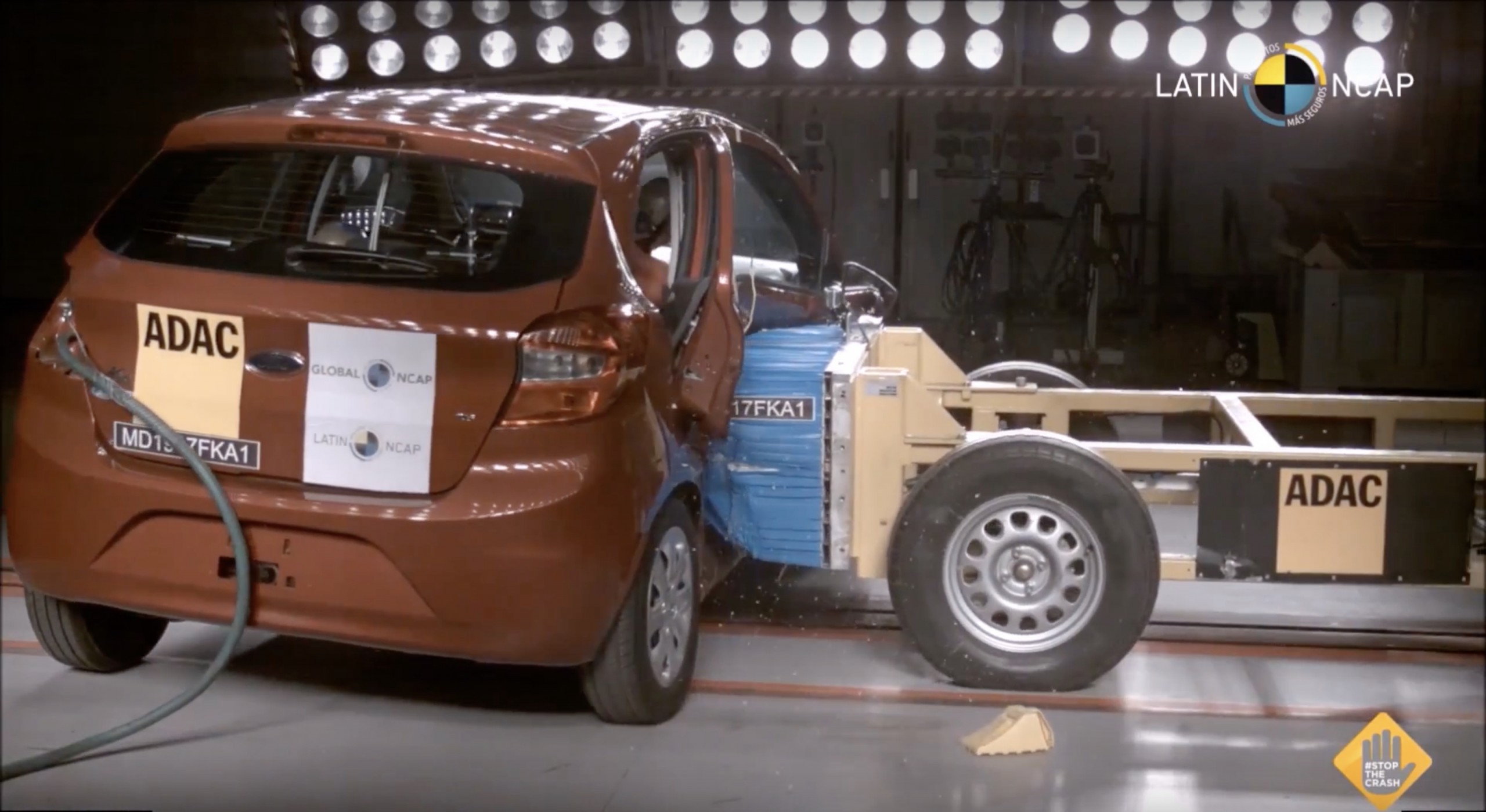 Latin NCAP teste impacto Ford Ka outubro 2017