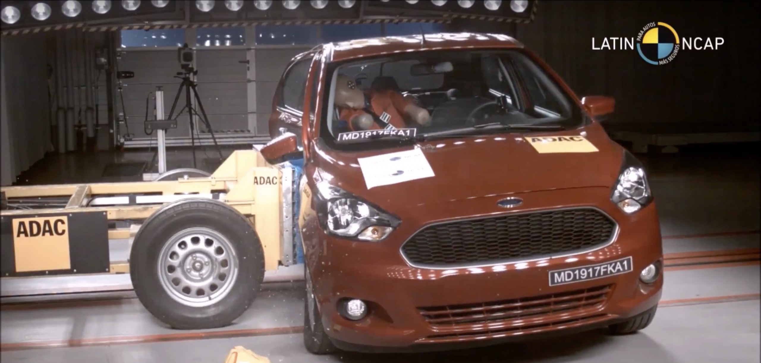 Latin NCAP teste impacto Ford Ka outubro 2017