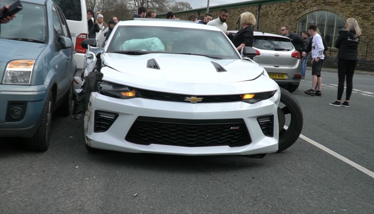 Chevy Camaro Crashes Leaving Car Show 3