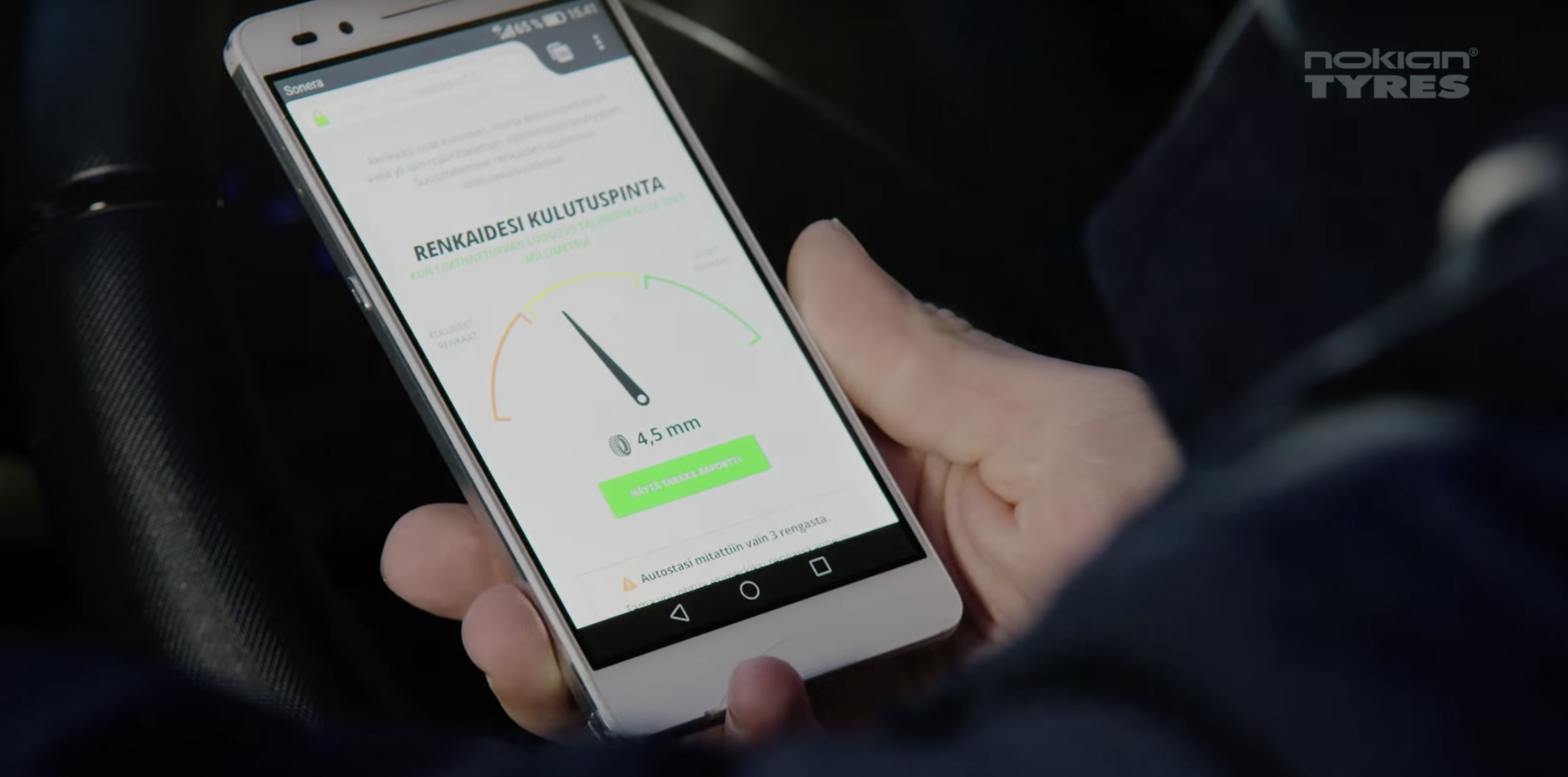 SnapSkan Nokian Tyres detector de pneu gasto TWI