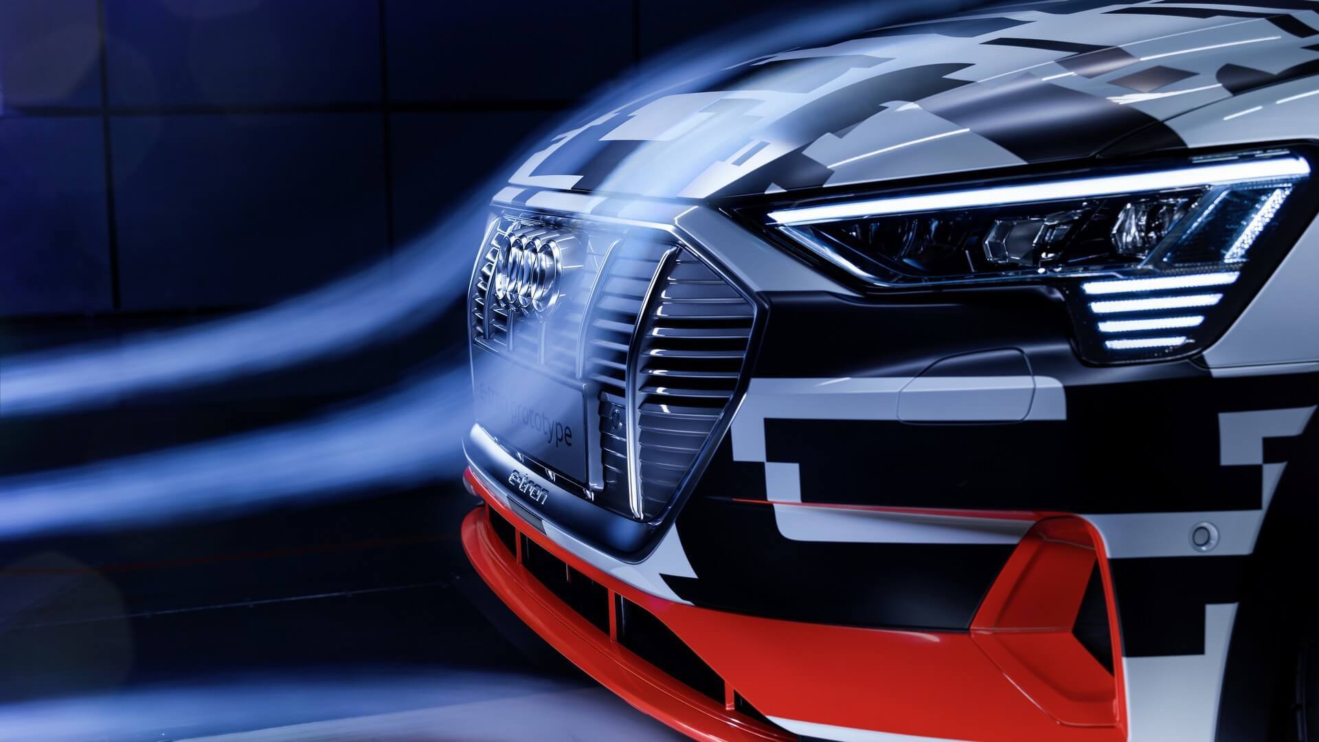 2019 Audi E Tron aerodinâmica teaser