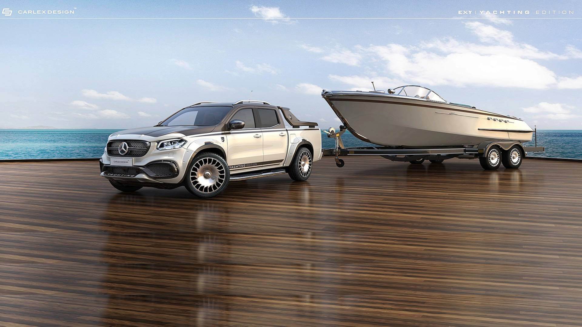 Mercedes-Benz Classe X preparada pela Carlex Design é jeito estiloso de levar seu barco