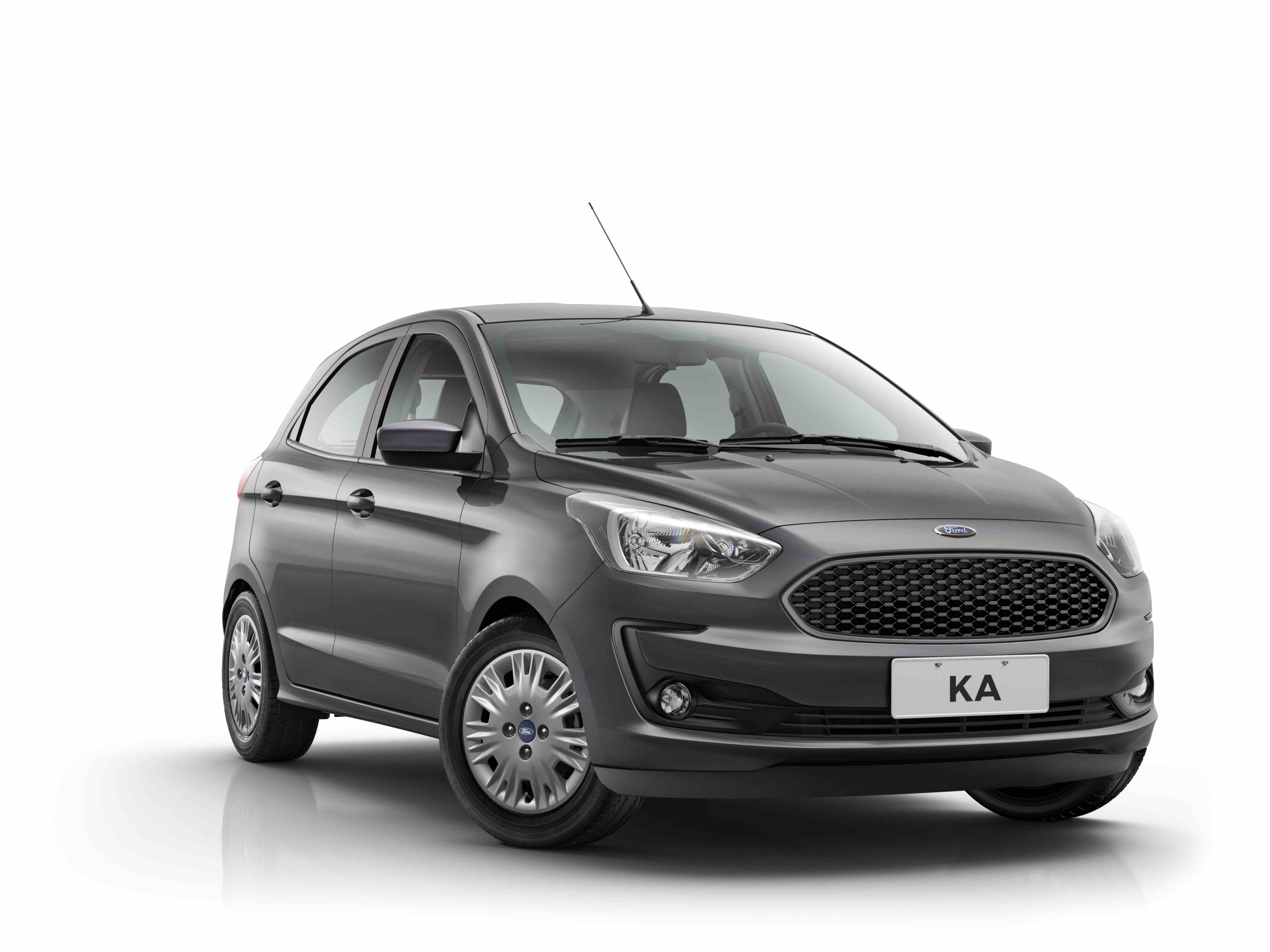 Ford Ka hatch 2019 traz a nova central multimídia Sync 3 a partir da versão SE Plus, a mais completa com essa carroceria abaixo das configurações Titanium e Freestyle