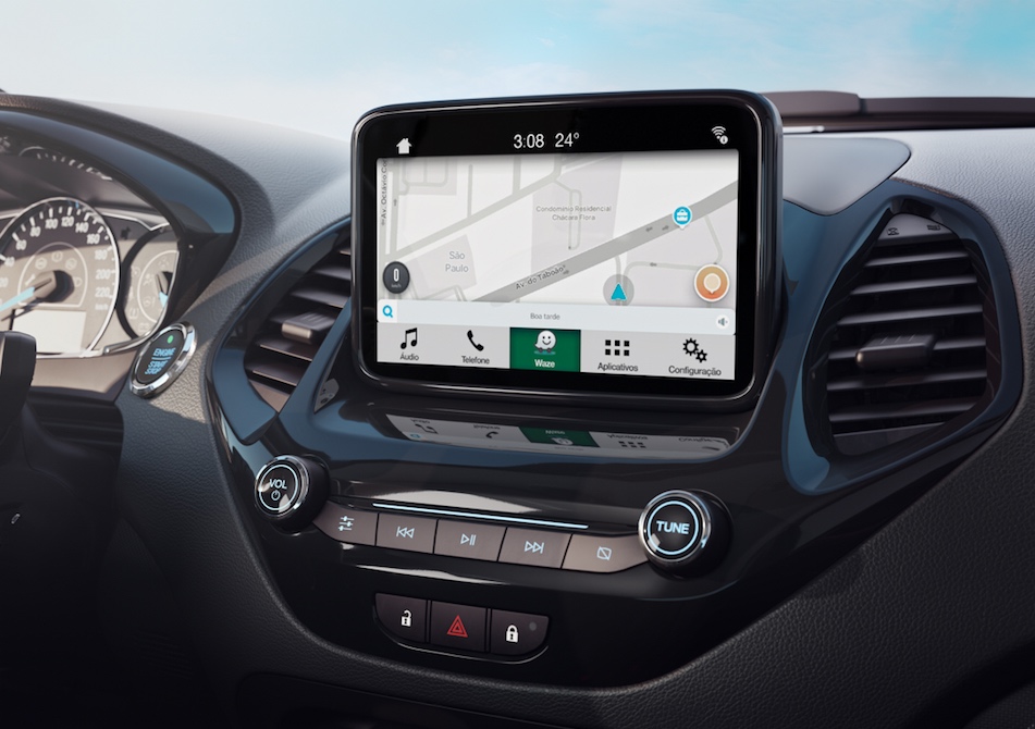 Central multimídia Sync 3 de 6,5 polegadas é a única do segmento a permitir usar o Waze inclusive em dispositivos iOS