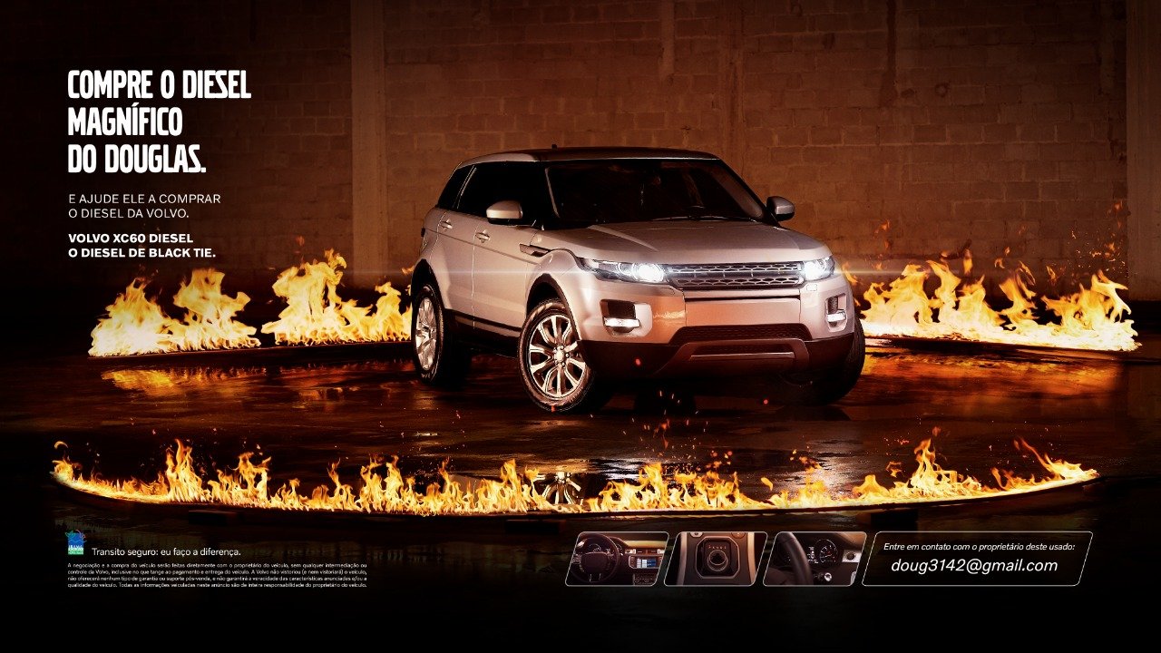  Anúncio de Evoque publicado no Facebook da Volvo