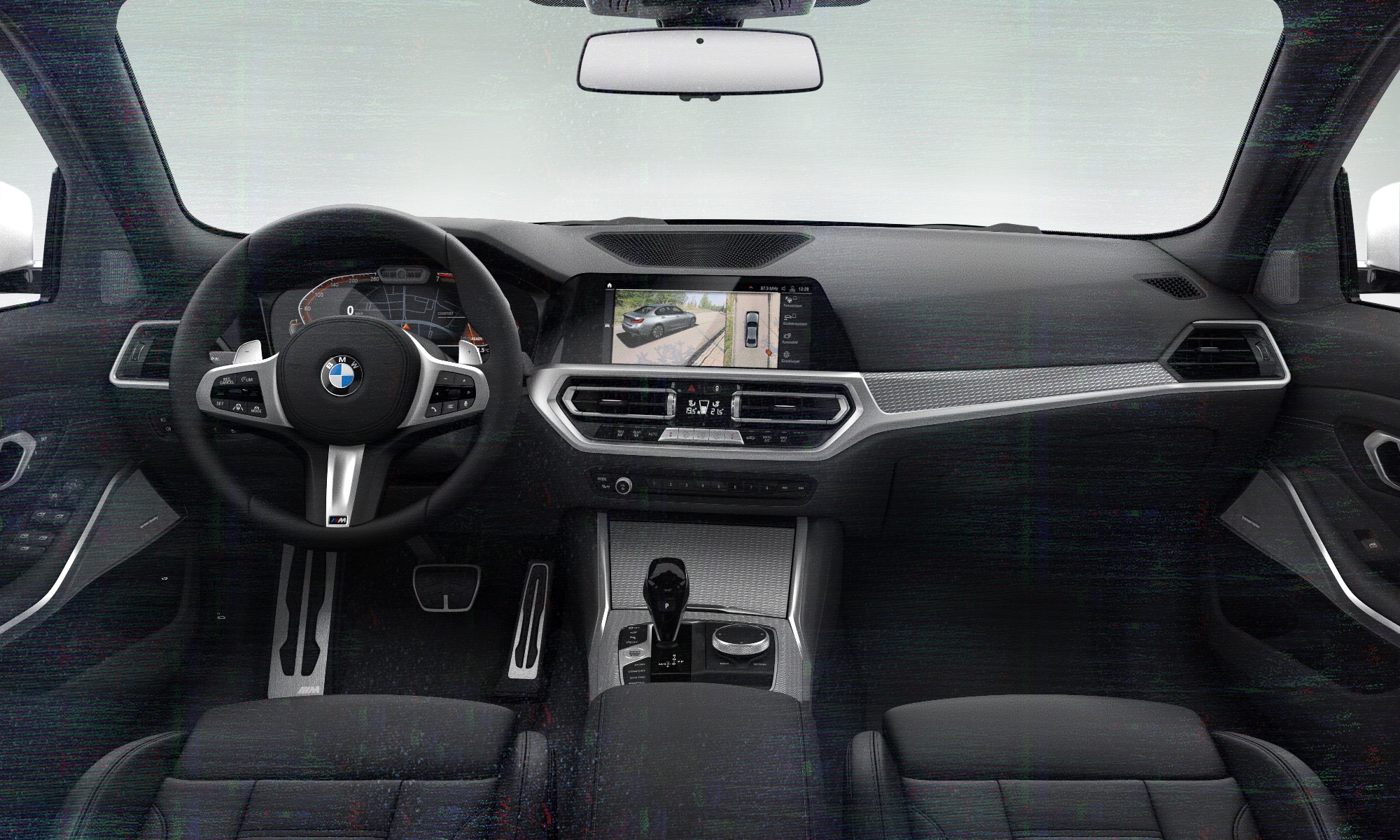  Interior do novo Série 3 é clean e tecnológico