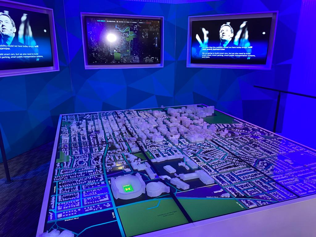 Maquete de uma cidade na CES 2020 mostra como funciona o projeto que mapeia acidentes usando dados