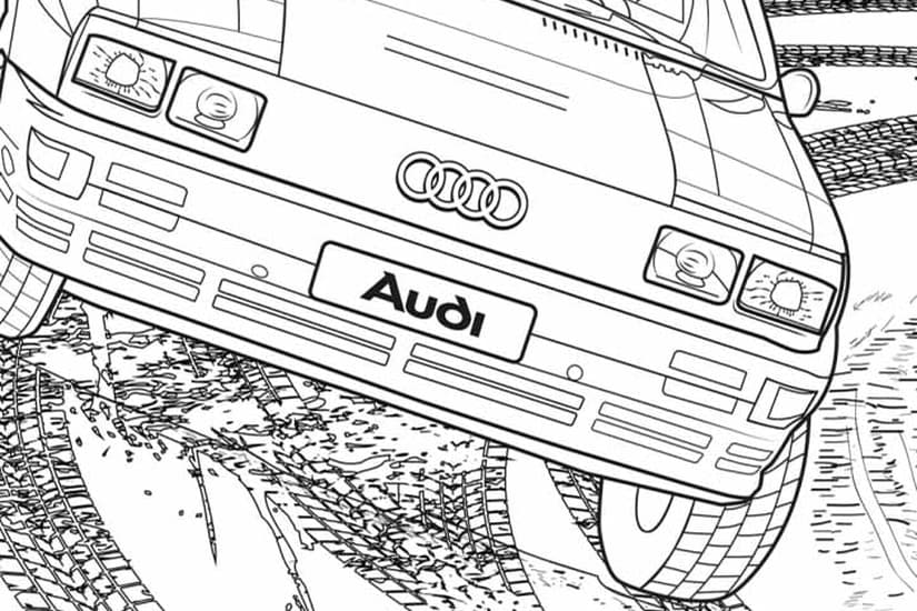 Audi libera livro para colorir