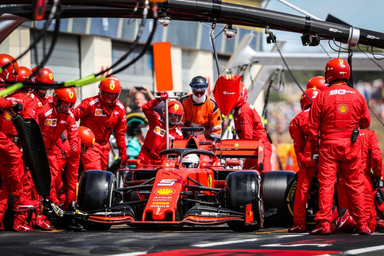Gp Da França 2019it stop da Ferrari durante 