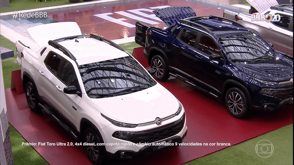  A Fiat Toro Ultra participa de prova e está entre as motos e carros do BBB20