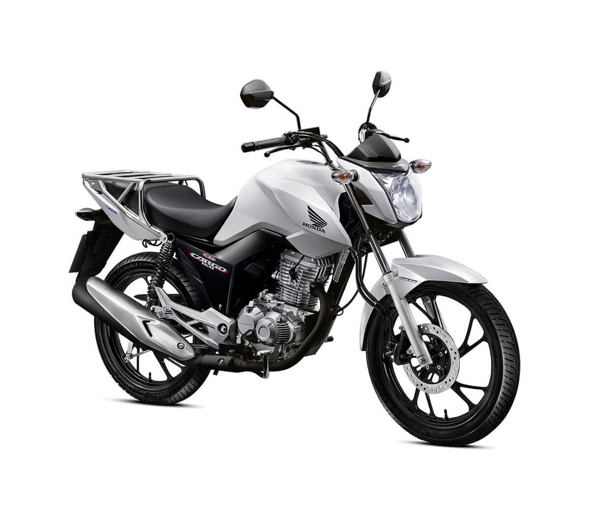 Honda CG Cargo 160 branca em fundo branco