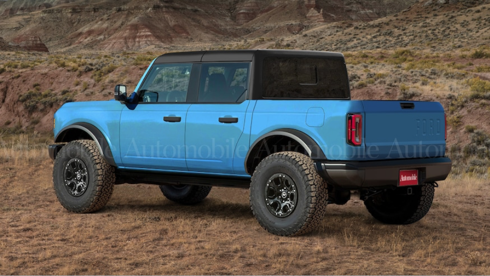 Ford Bronco Pick Up Render 02