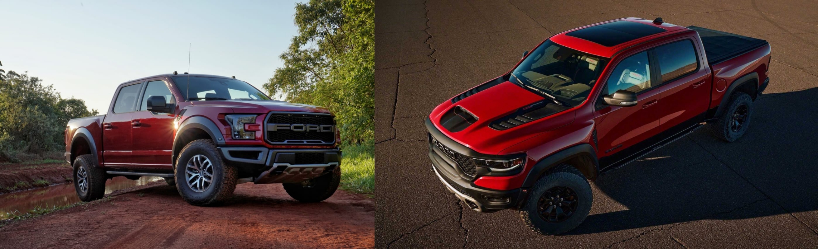 Ford F150 Raptor RAM 1500 TRX