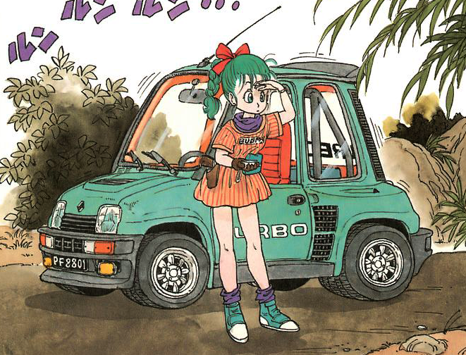 Carros de anime Renault 5 turbo de Dragon Ball