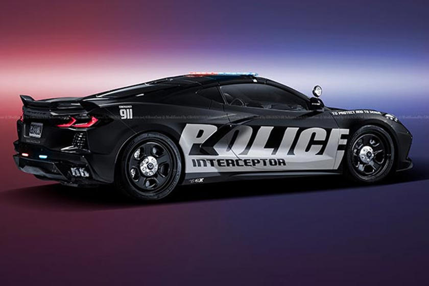 Corvette C8 Polícia Traseira
