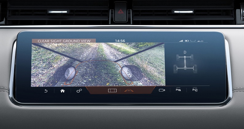  Evoque e Discovery são equipadas com sistema que permite ao motorista visualizar o terreno abaixo do capô