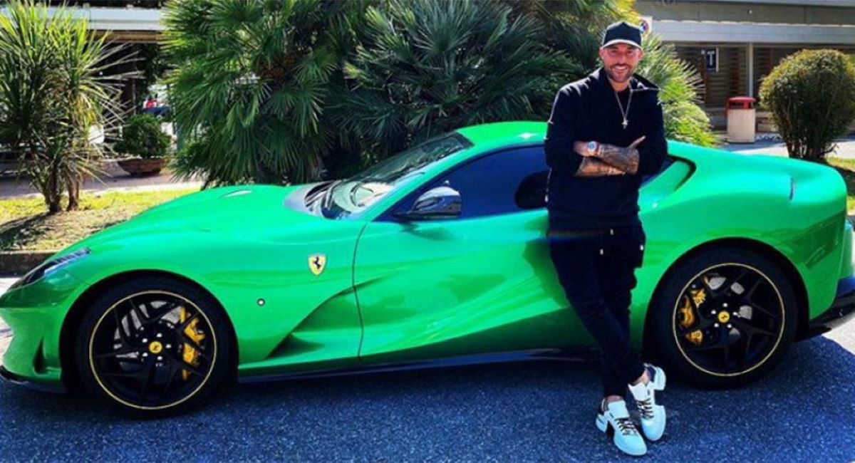 Philipp Plein e sua Ferrari verde