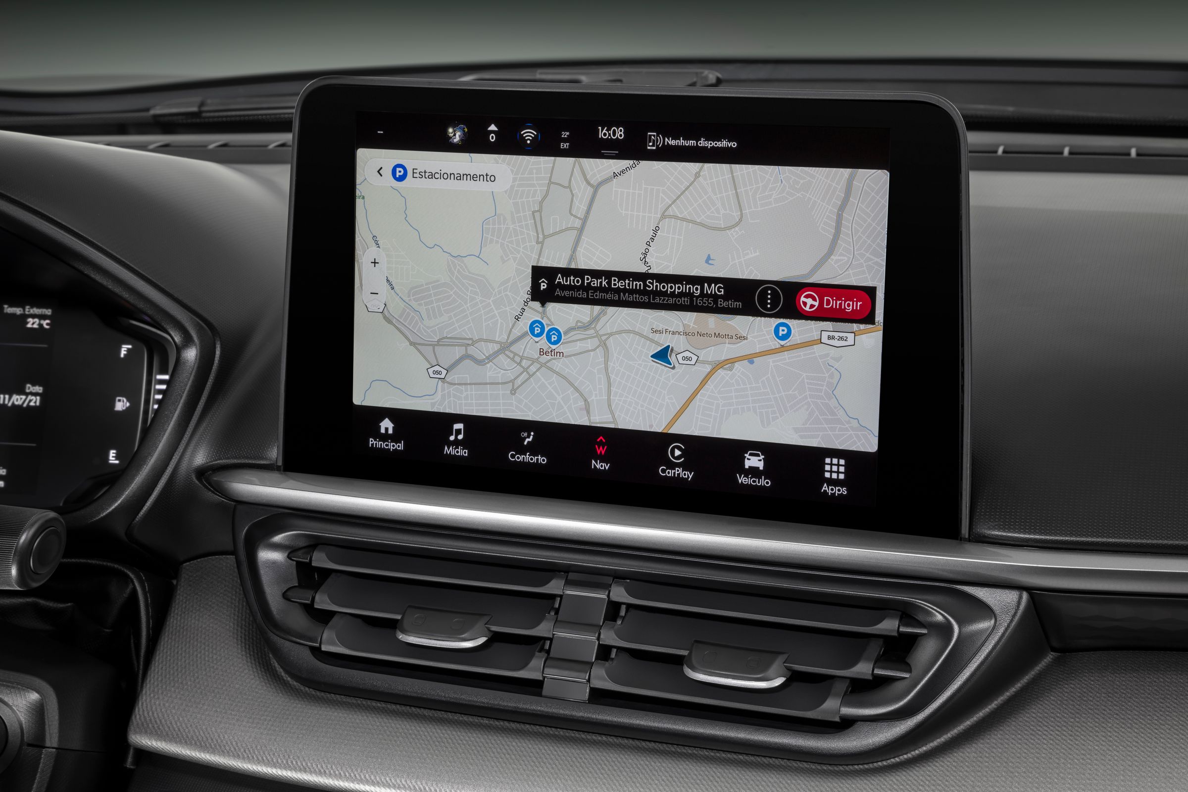 Central multimidia do Fiat Pulse