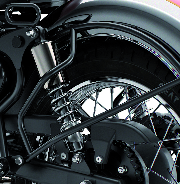 8. Royal Enfield Classic 350 Lançamento Suspensão