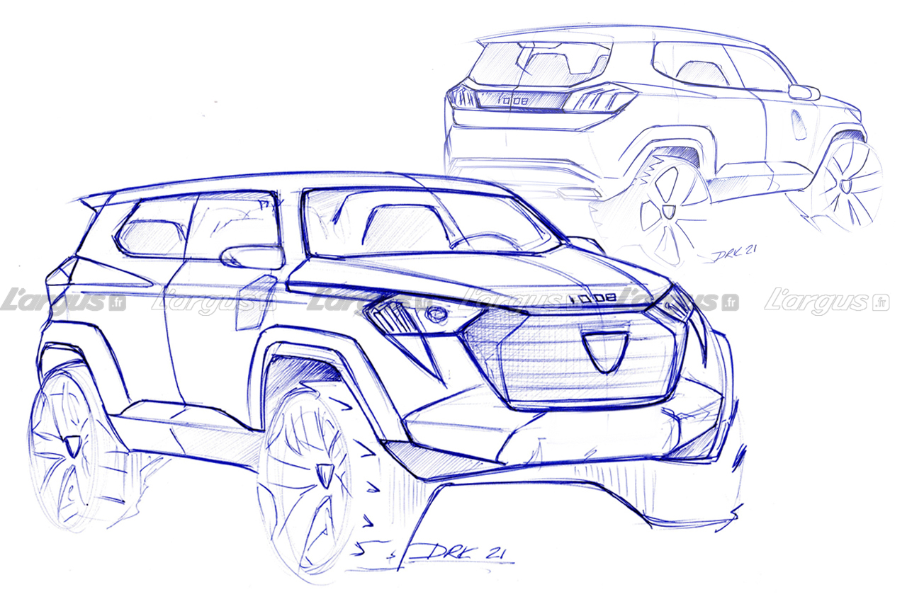 Peugeot 1008 Esboço