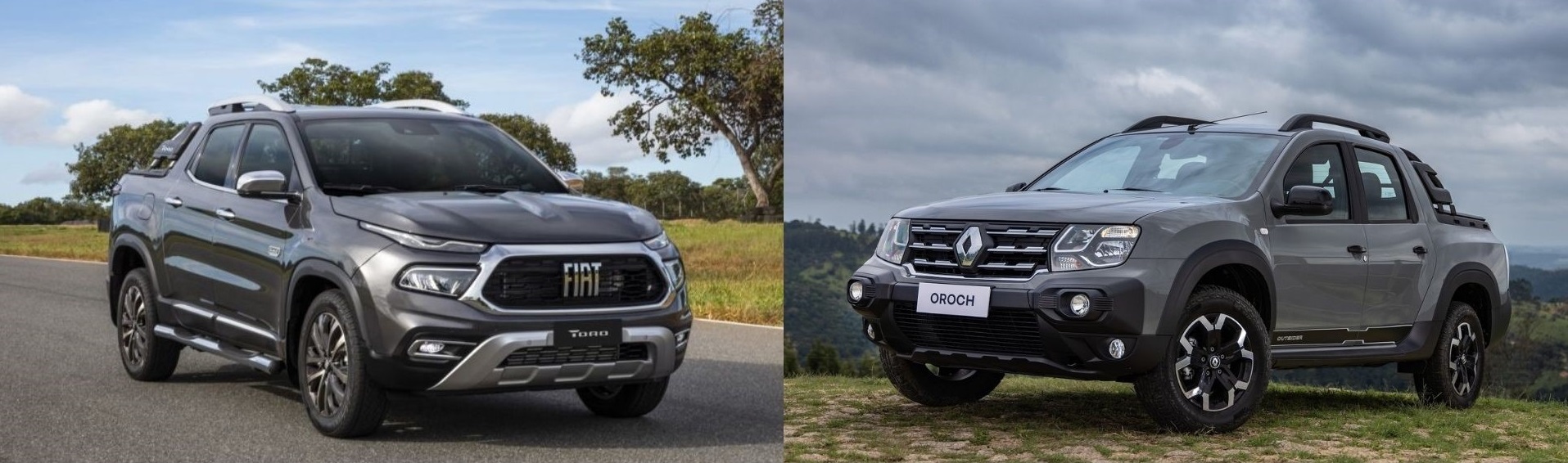  Fiat Toro e Renault Oroch concorrem pelos consumidores que querem uma picape urbana