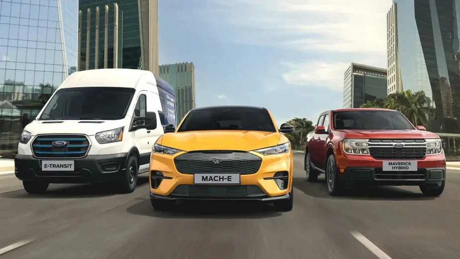 Ford E-Transit Mustang Mach-E Maverick Hybrid