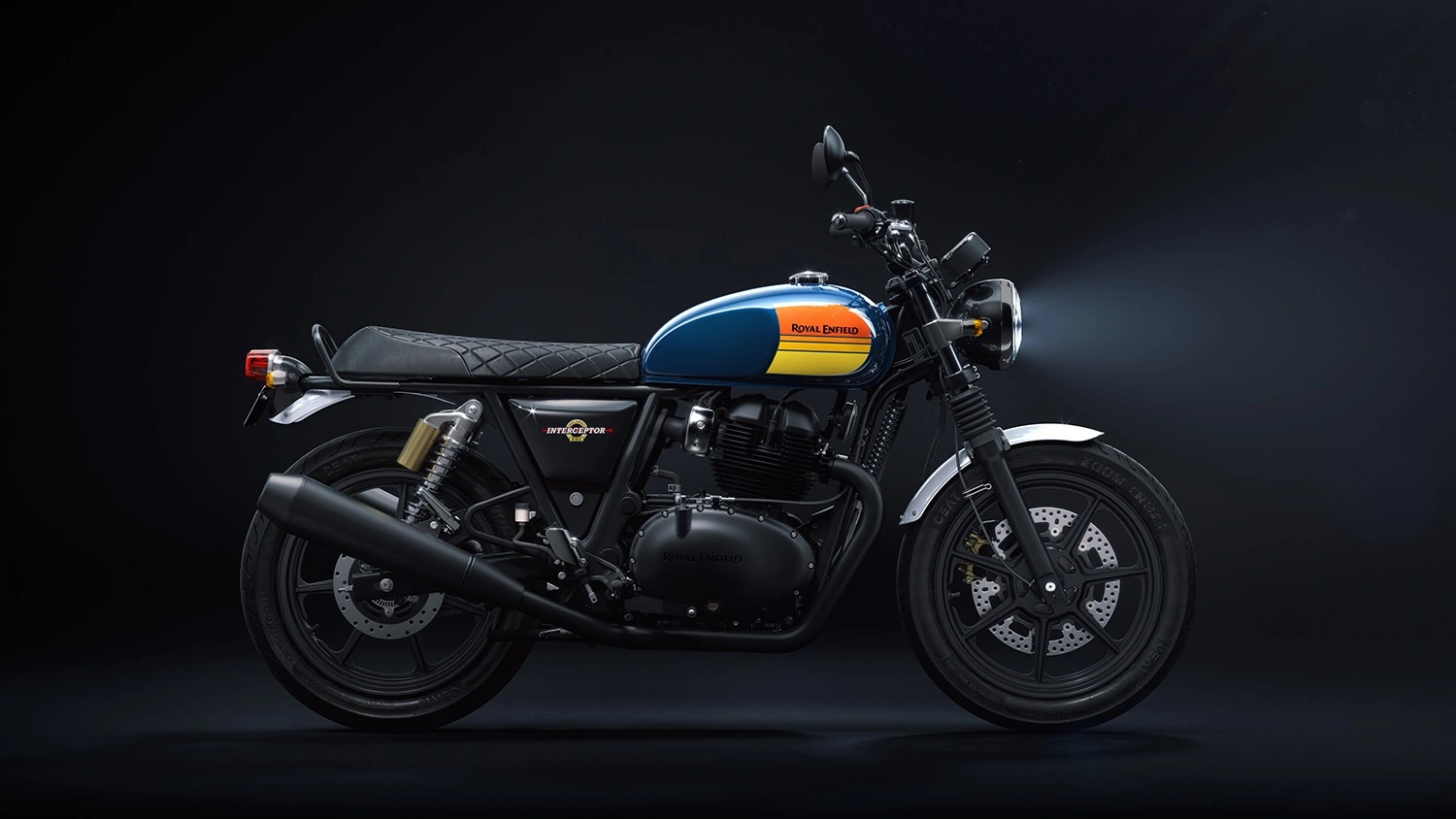 Royal Enfield Interceptor Barcelona Blue Destaque motos