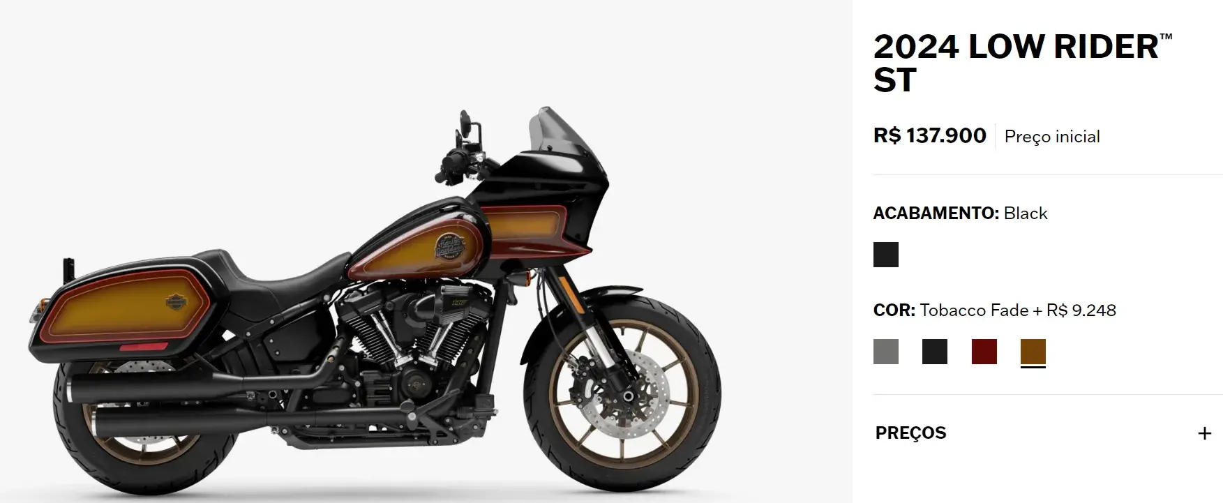 H-D Low Rider ST Tobacco Fade