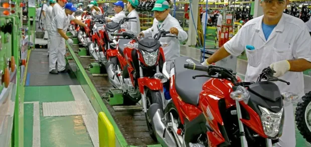 A produção de motocicletas da Honda em Manaus (AM) teve seu melhor volume desde 2011: mais de 1,6 milhão de unidades