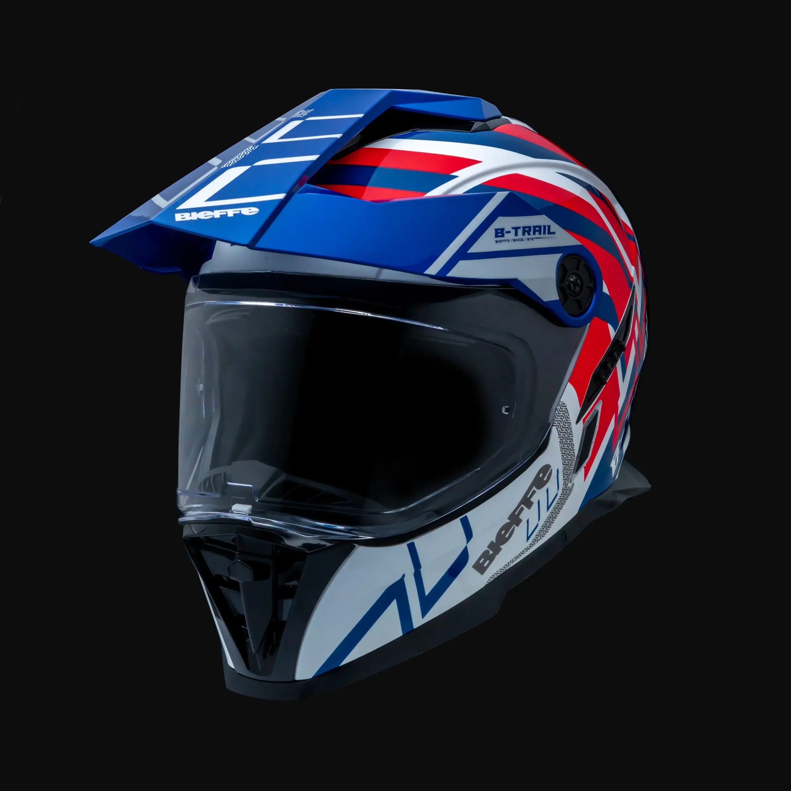 Capacete Bieffe B Trail Defender Branco E Vermelho